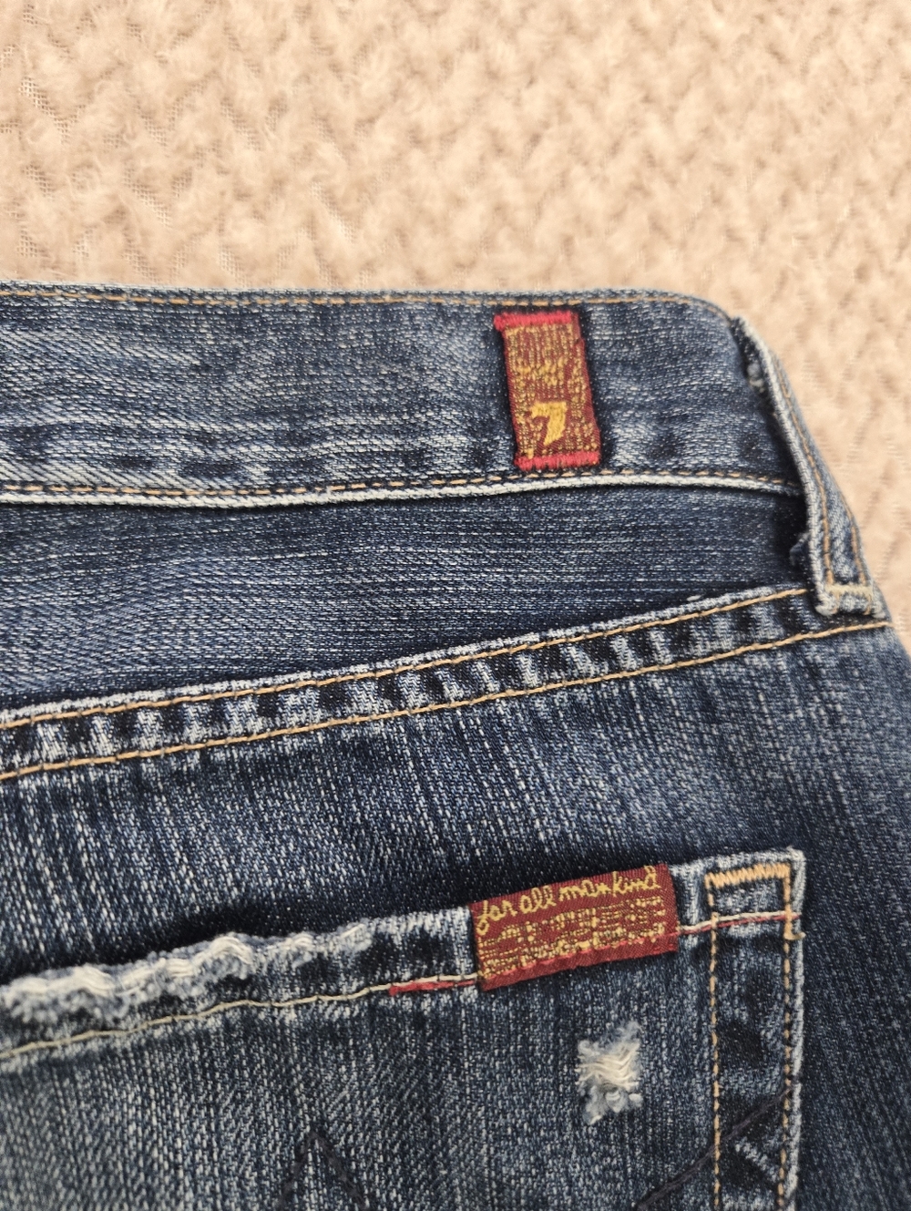 Seven For All Mankind A Pocket Boot Jeans Womens 33 Dark Wash USA - Picture 11 of 13
